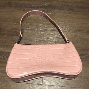 JW PEI crocodile shoulder bag, pastel pink